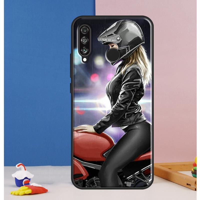 Motorradmädchen Anime Hülle Für Huawei Nova 10 9 SE 8i 11i 12i 12s Y60 Y61 Y70 Y90 Y72 Y73 Y91 P60 Pro P30 P40 Lite