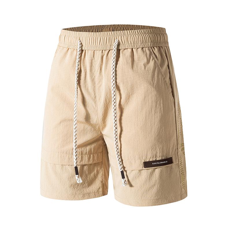 Sommer-Arbeitsshorts, Schnelltrocknende Eis-Seide, Lockere, Lässige, Gerade geschnittene Shorts