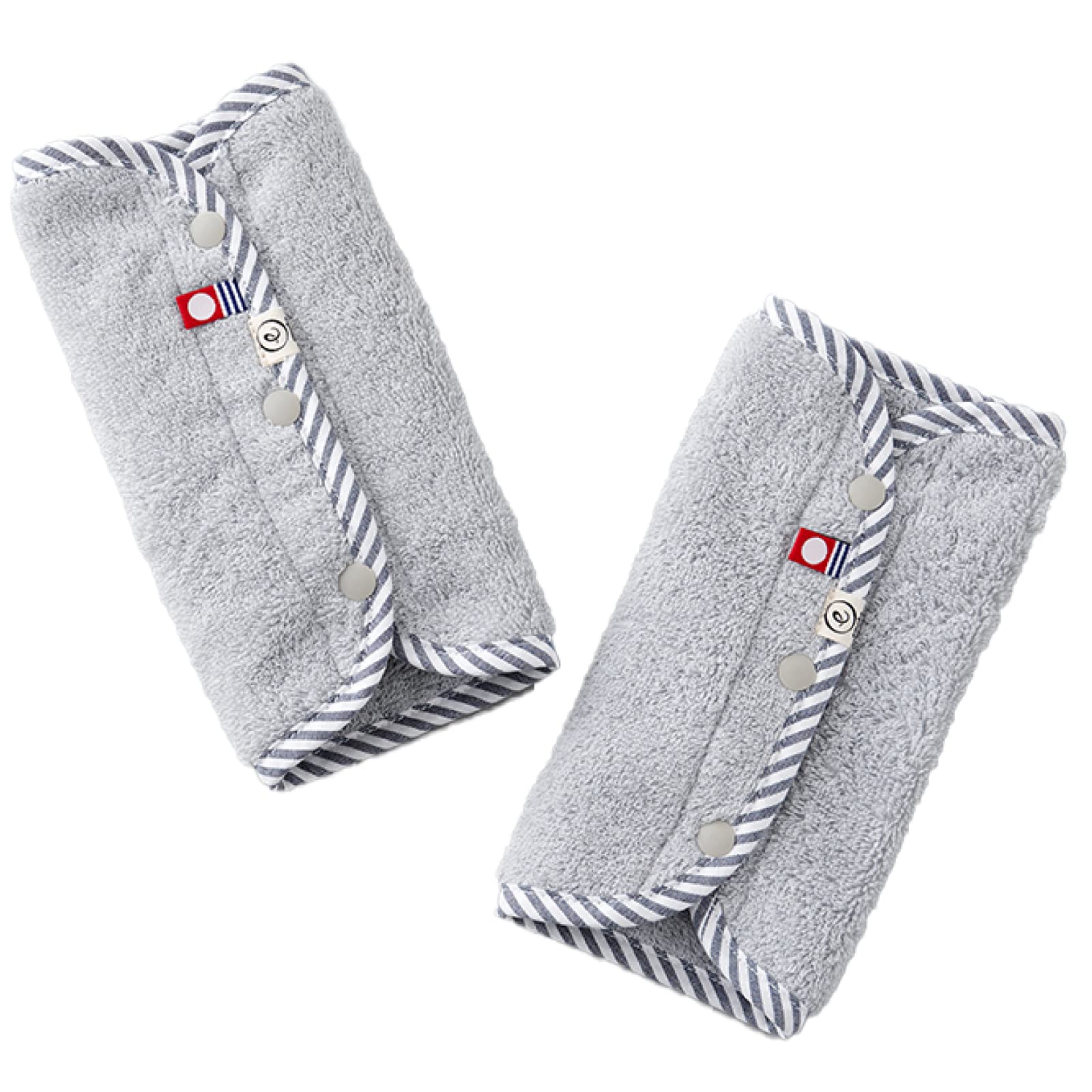 

EMOCA Imabari Towel Drool Baby Carrier Drool Cover Pad, (Striped Gray)