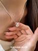 Su Chuang S925 Sterling Silver Shell Necklace for Women – High-End Versatile Scallop Texture Clavicle Chain