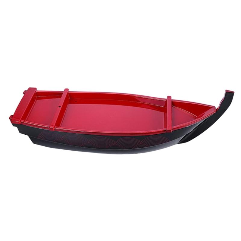 Sushi Serving Ship Plate Elegant Tableware Sashimi Serving Plate Plastic Texture Suitable for Sashimi and Appetizers