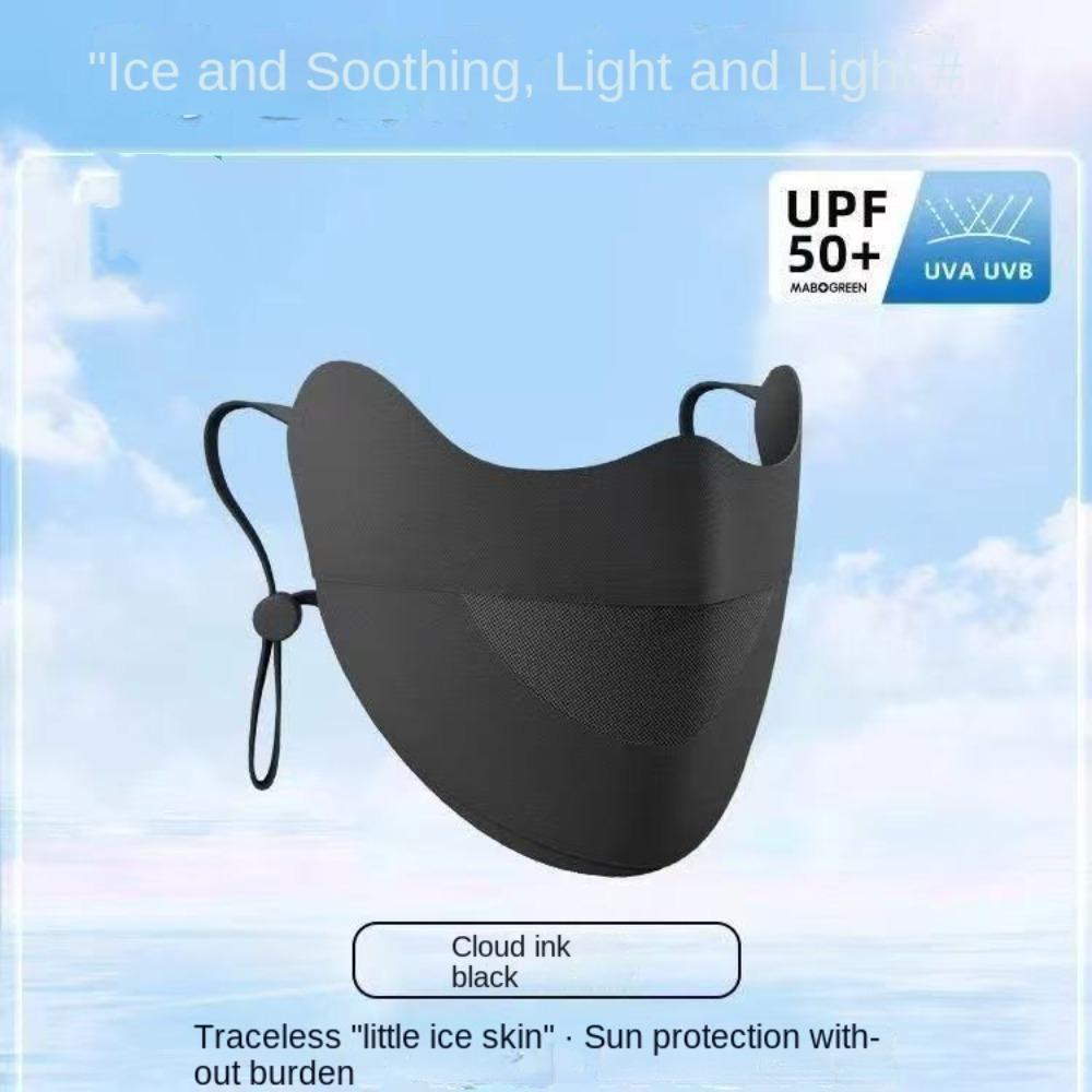 Sun Protection Ice Silk Sunscreen Mask Quick Drying Thin Face Veil Cycling Face Cover Summer