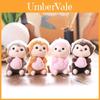 Porte-clés en peluche de singe mignon avec peluche courte douce pour sacs et clés