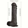 8.66in 4-in-1 Heated Liquid Silicone Dildo 10 Frequency Vibration Modes,360° Rotation,Wireless Remote Control,Infrared Sensor,Couples' Adult Intimacy