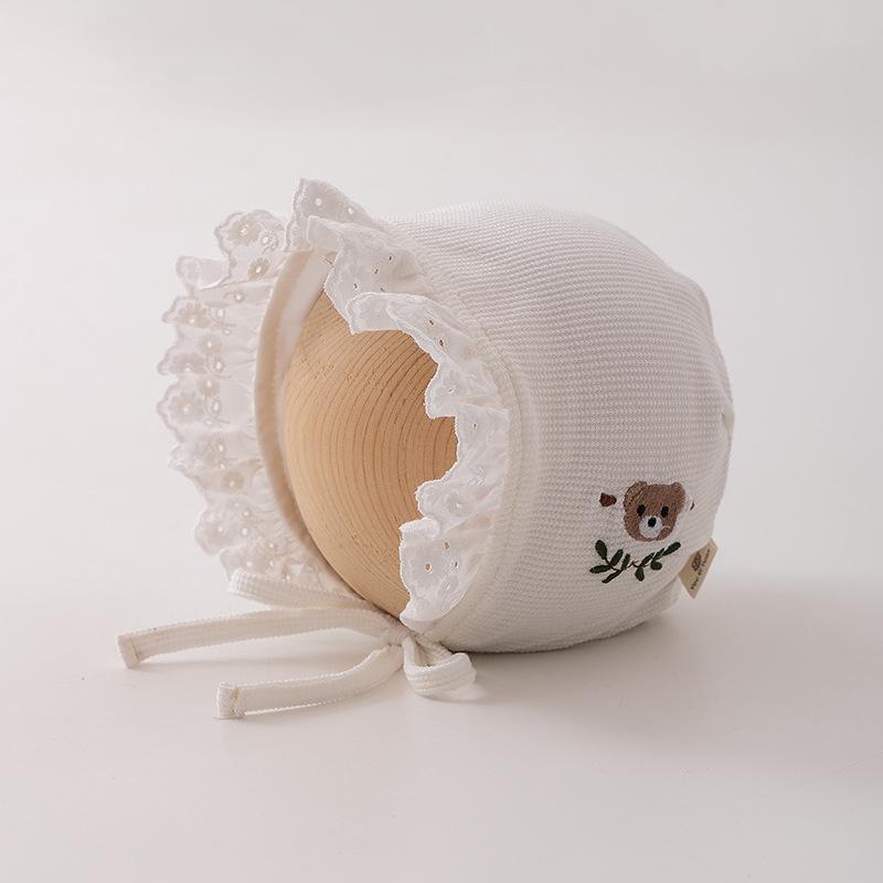 

Шапочка для младенцев и малышей Весенне-осенняя тонкая милая шляпка-котелок для двора Печная дверца для мужчин и женщин Шапочка-баотоу для новорожденных в возрасте одного месяца (35-45cm)