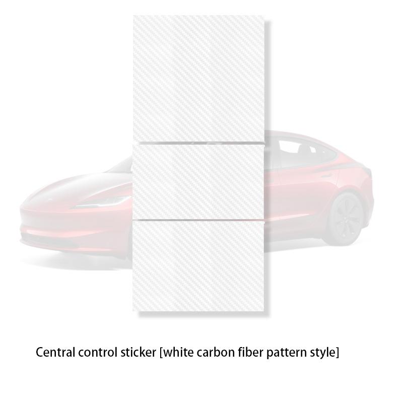 For Tesla Model3Y Highland Juniper Center Console Panel Sticker Suede Film Carbon Central Control Cover Car Interior Accessories