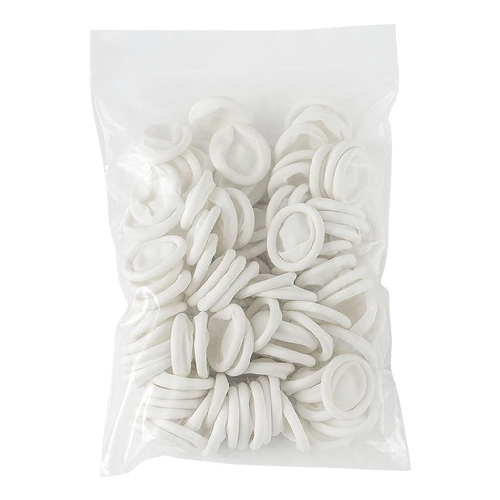 100 Pezzi Ditali Monouso Coperture in Gomma Resistenti all'Usura Antiscivolo Ispessimento per Elettronica