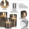 LED Electronic Candles Light Remote Control Timer Flicker Flameless Lamp Clear Acrylic Battery Powered Wedding Party Christmas