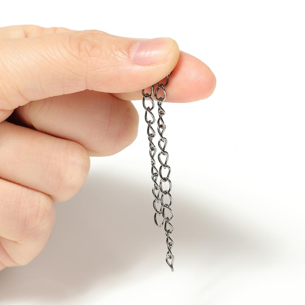 100pcs Extension Chain Necklace 5cm Bulk Bracelet Extended Chains Tail Extender For DIY Jewelry Making Components Wholesale