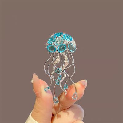 Meduza zwierzęca piękna broszka oceaniczna luksusowa szpilka garnitur płaszcz akcesoria prezent