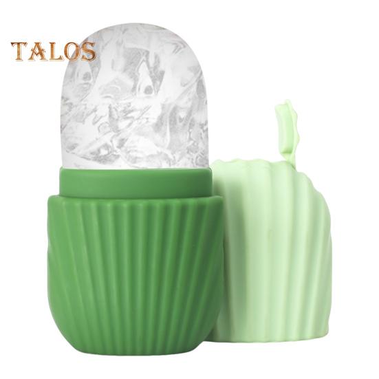 

Ледяной ролик для лица Форма для кубиков льда с крышкой Противоскользящий лоток для льда Сужает поры Ледогенератор для снятия отечности глаз Подтяжка лица Омоложение кожи зелёный