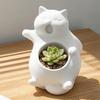 Flowerpot Yawning Cat Shape Integrated Molding Plant Pot Indoor Gardening Plant Holder Home Office Garden Healing Decor