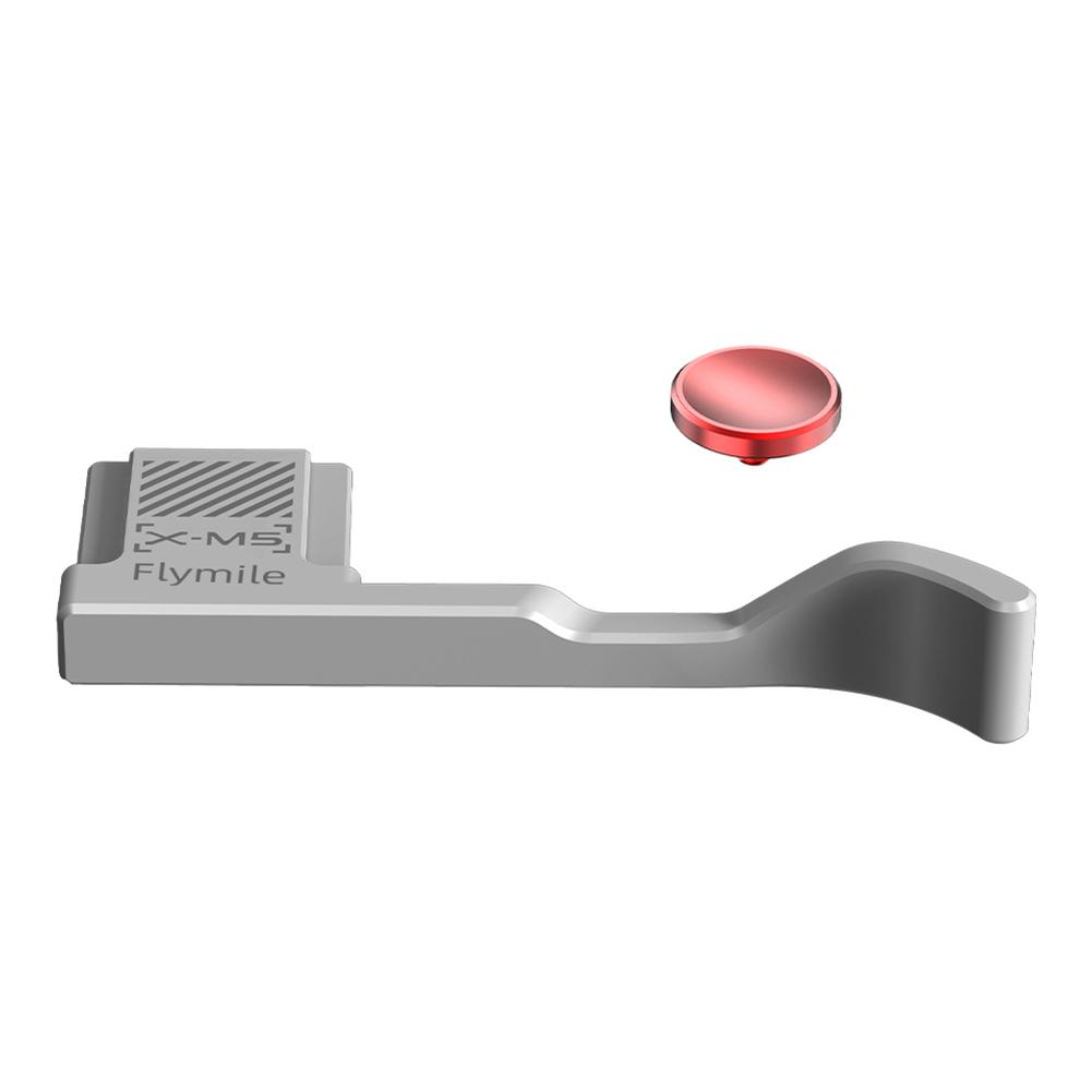Aluminum Alloy Thumb Grip with Shutter Release Button Built-in Silicone Pads Hot Shoe Cover Camera Thumb Rest for Fujifilm X-M5