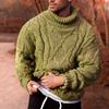 Herren Pullover Warmer Strickpullover Übergröße Rollkragen Pullover Strick Langarm