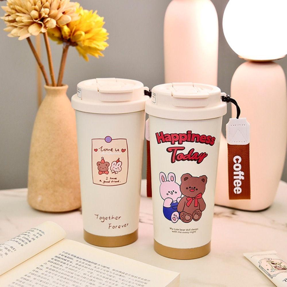 

550ml Thermal Mug Creative Thermos Bottle Portable Insulated Tumblers Home style A