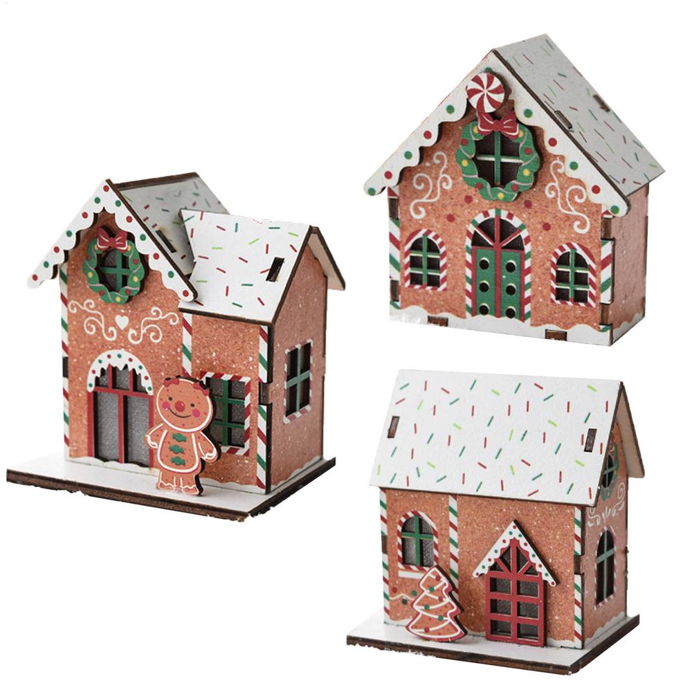 

Gingerbread House Christmas Ornaments Party Pendant House Figurines For Home Dinner School Restaurant Cafe Shopping Mall Wedding
