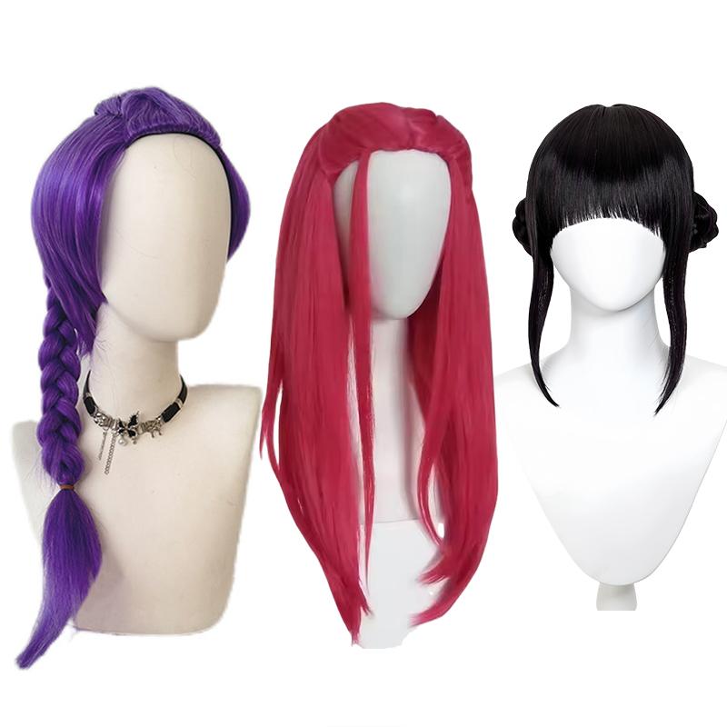 Costume da Cosplay Kpop Hunters Stage per Bambine Ragazze Anime Hunters Outfit da Cosplay Parrucca Completo Costume da Gioco di Ruolo per Feste di Halloween