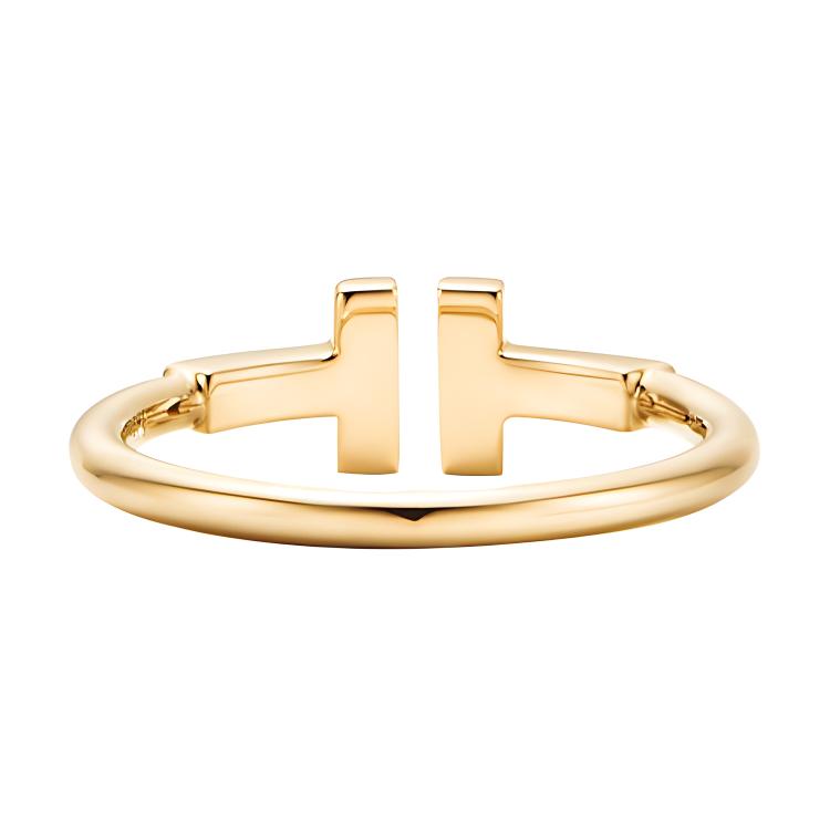 Tiffany & Co. T Series Iconic T Coil Ring 18K Gold Women Ring GRP07780