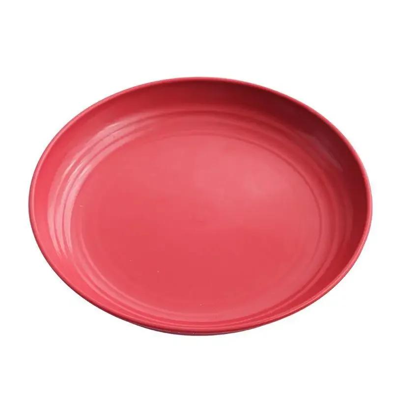 Round Salad Dessert Dinner Plate Stackable Unbreakable Assorted Dish Microwave Safe Fruit Plate Dinner Plates Dishes