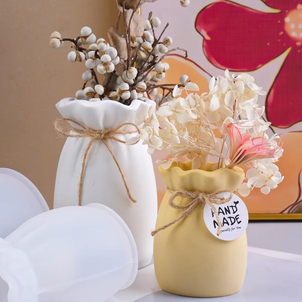 Aromatherapy Silicone Vase Mold Plaster Cement Storage Jar Mold Flower Vase Mold Art Craft Making