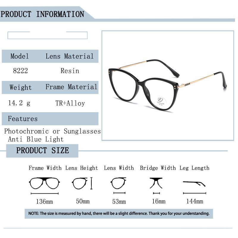 New Fashion Anti-Blue Light Glasses Ultra-Light Blush Cold Brown Korean Round Metal Frame Eyewear