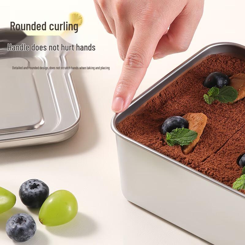 Stainless Steel Tiramisu Mousse Cake Mold with Lid