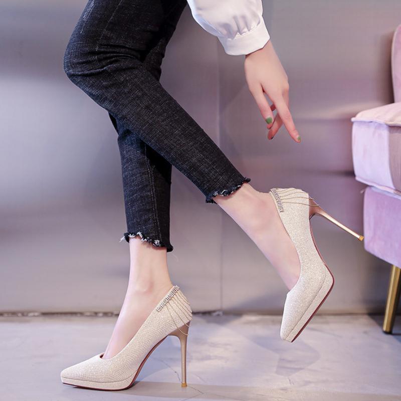 Fashion Wedding Two Wear Crystal Wedding Shoes 2025 New Temperament Bridesmaid Bridal Shoes French Evening Dress Heels platform shoes