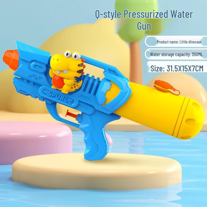 Double Nozzle Water Gun Toy: Little Horse, Dinosaur, Duck & Shark Squirt Gun