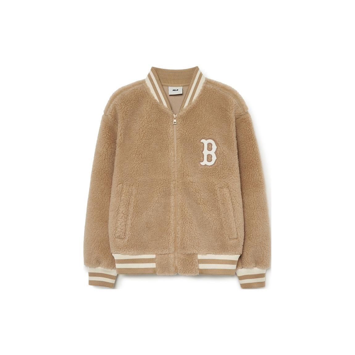 MLB Velvet feel Coat Unisex Khaki 3AFDV0336-43BGS L
