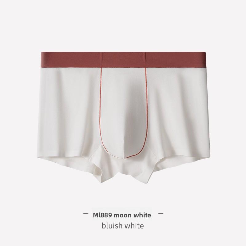 Men's Spring and Summer New Solid Color Pure Cotton Seamless Briefs