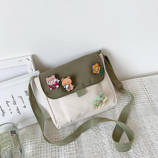 Женская милая прочная холщовая сумка через плечо в стиле ретро большой емкости чёрный — фото 9