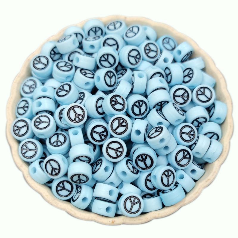 60Pcs 4*7mm Peace Shape Loose Beads DIY For Jewelry Making Necklace Bracelet Wholesale Pendant