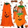 Halloween Clothes Cos Costume Adult Pumpkin Cloak Holiday Party Children's Performance Pumpkin Cloak Suit