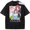 T-shirt Unisex Estiva 2026 in Cotone a Maniche Corte Lavata con Itsuki Nakano da The Quintessential Quintuplets Anime