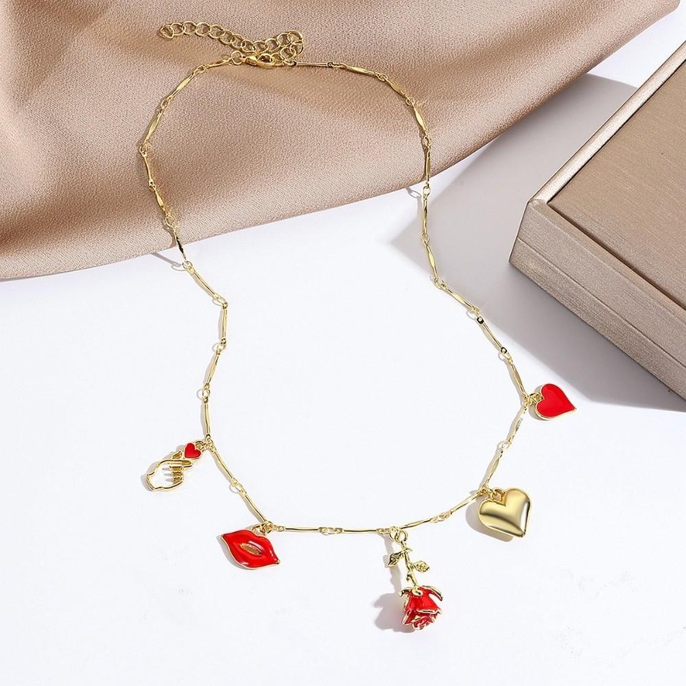 Zinc Zinc Zinc Alloy Necklace Earrings Bracelet Flower Flower Jewelry Luxury Rose Necklace  Wedding