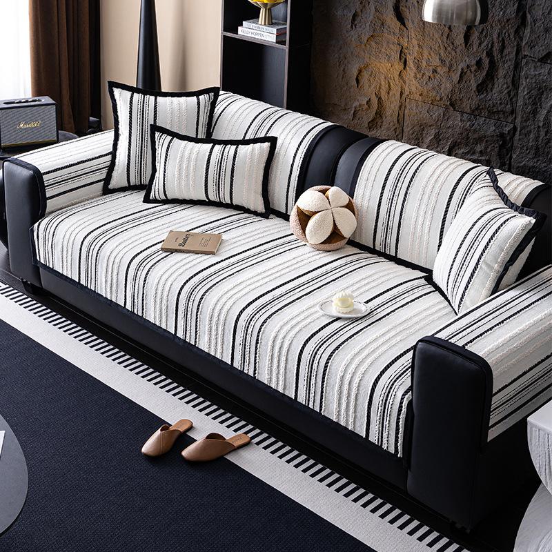 Chenier Sofa Cushion  New Four-Season Universal Seat Cushion Cream Wind Light Luxury High-End Sofa Cover