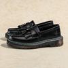Fashion Breathable Slip On Loafers Thick Platform Casual Shoes Male Round Toe Cowhide Leather Driving Shoes Vintage Mens Summer Flats