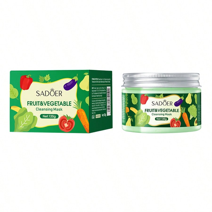 1pc 120g Fruit And Vegetable Cleaning Facial Mask, Deep Cleaning Pores, Facial Mud Film, Many Fruits