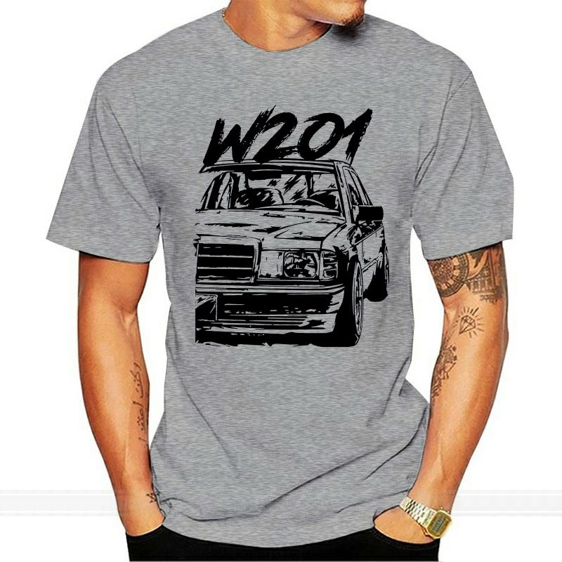 Anime W201 190e T-shirt Casual Nuovi Arrivi Uomo Moda Girocollo T-shirt alla Moda Cotone