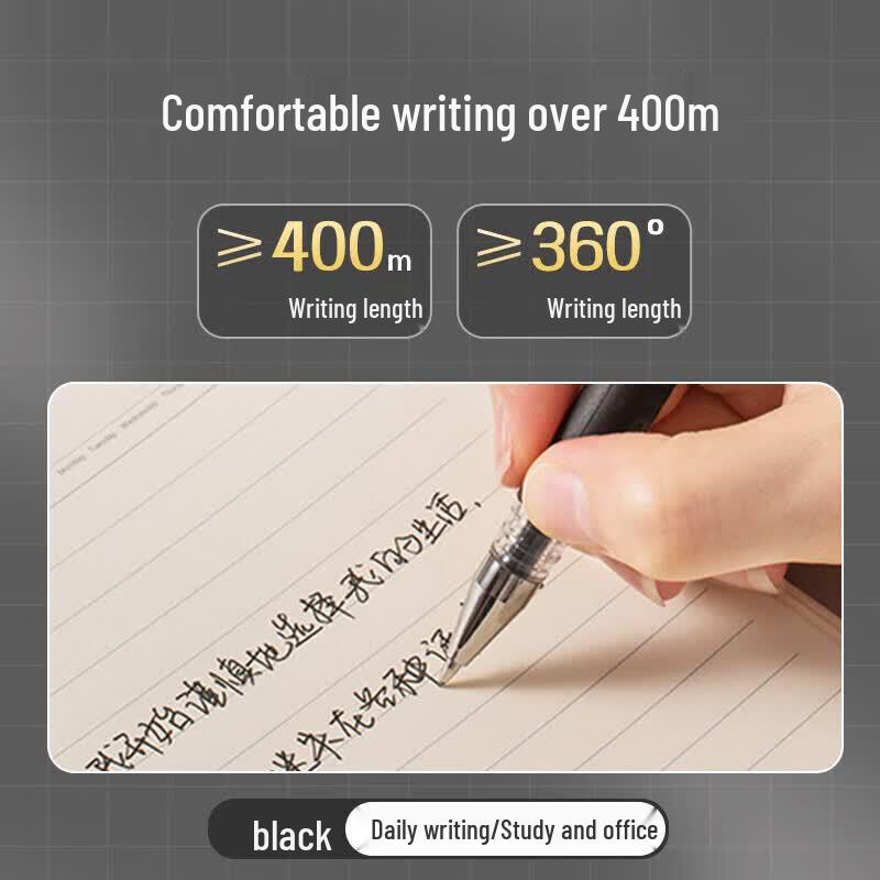 Comix 0.5mm Black Gel Pens, 12-Pack