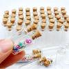 5Pcs Creative Design Mini Clear Crystal Jars Lovely Cork Stoppers Glass Bottles Suitable Candles Essential Oils Decor DIY Craft