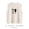 Women's Lace Knit Cashmere Vest: Autumn/Winter Collection - Round Neck, Sleeveless, Loose Fit.