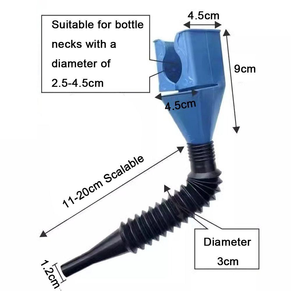Portable Engine Oil Filling Funnel Plastic Refueling Gasoline Filter Change Oil Funnel