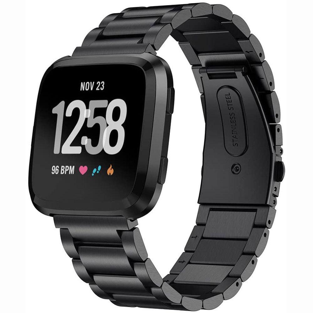 Fitbit Versa/Versa 2/Versa Lite SE Edelstahl Drei-Perlen Uhrenarmband