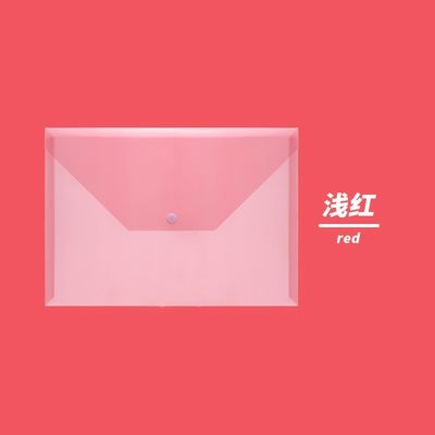 10PCS Stationery file bag, snap on transparent plastic A4 thick large capacity student storage bag, data archive paper