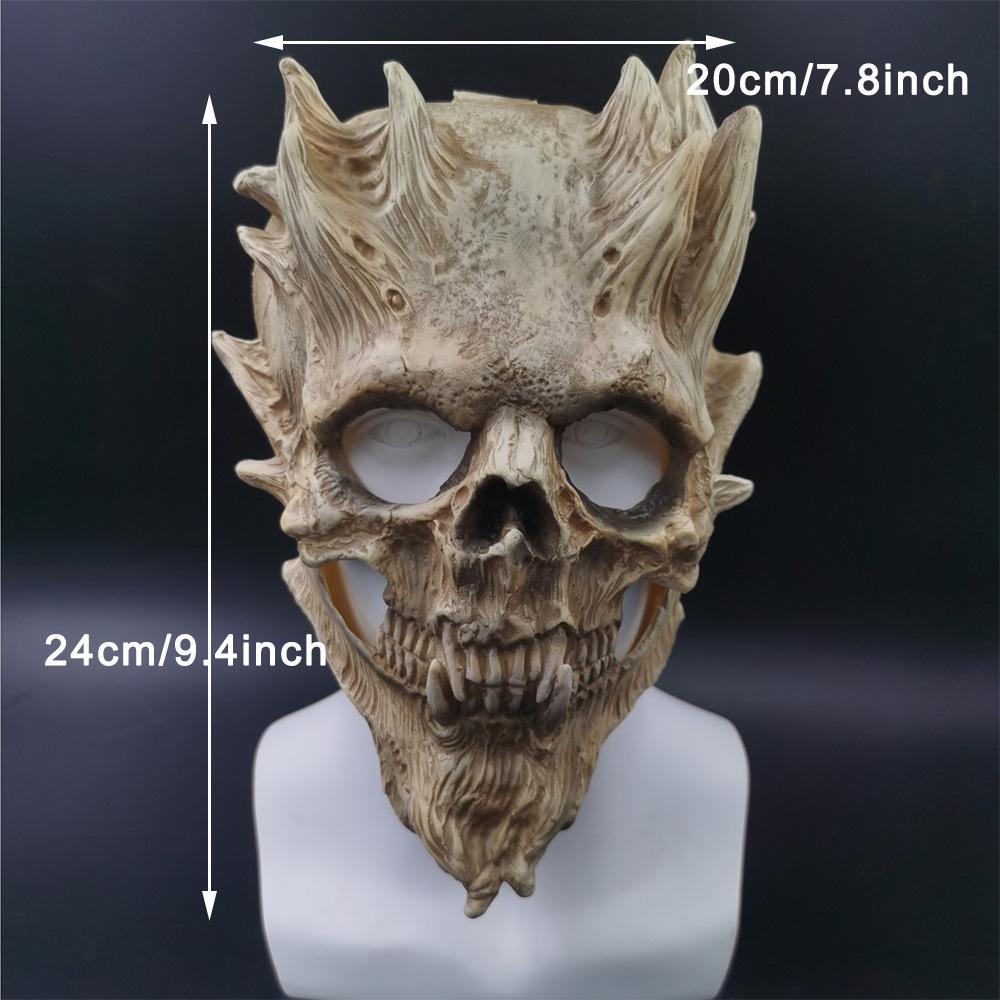 Halloween horror decoration skull prop skeleton bones warrior demon skull scary mask