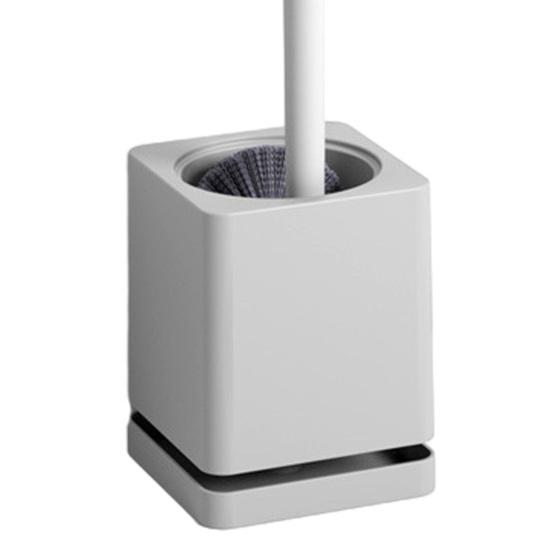 Wall Mounted Toilet Brush, Sanitary Toilet Scrubber with Hole-Free Design And Drainage Base, High-Density Bristles Non-Slip Handle Hygienic Cleaning
