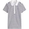 Classic Simple Comfortable Commuting Casual Slim Fit Striped Polo Shirt Women Tops 76J5200-YCF