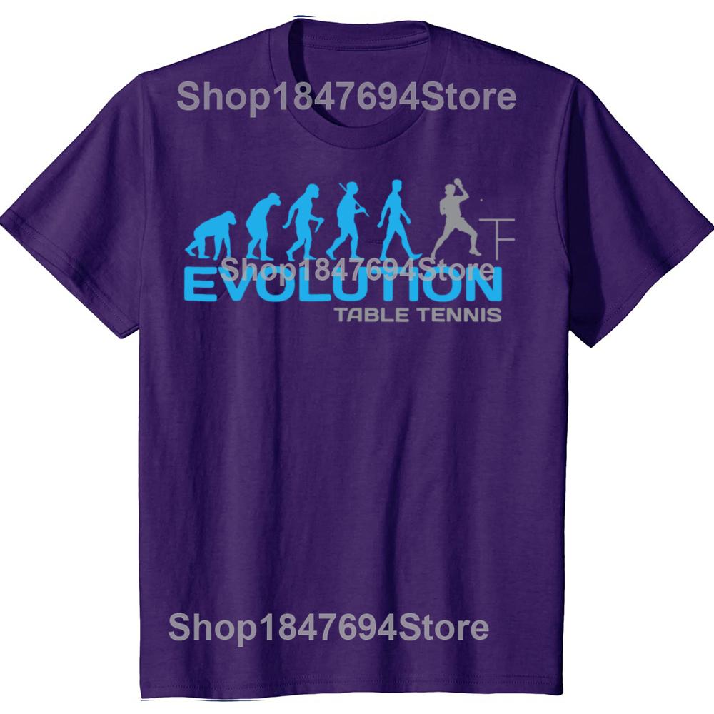 Funny Evolution Table Tennis Ping Pong Game Player T Shirts Graphic Cotton Streetwear Short Sleeve Birthday Gifts Summer T-shirt