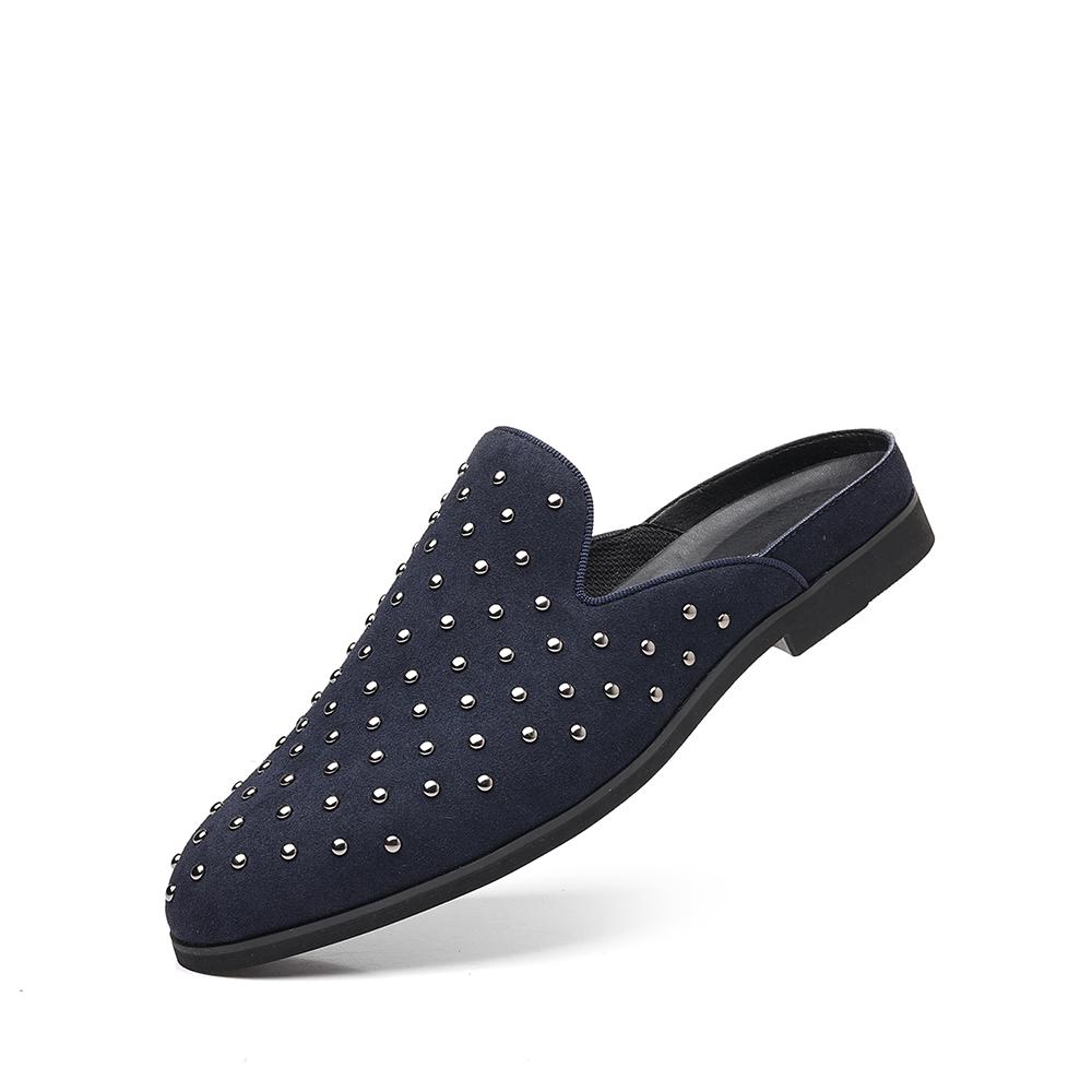 

Мода Новый Стиль Летние Балетки Повседневная Ходьба Полушлепанцы Уличные Мужские Полудраги Ручной Работы Ленивые Туфли Сандалии Модные Мужские Туфли Мюли 48 синий